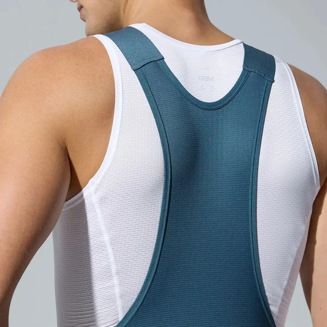 Men's All- Purpose Bib Shorts T100 - Blue Moon - Image 5