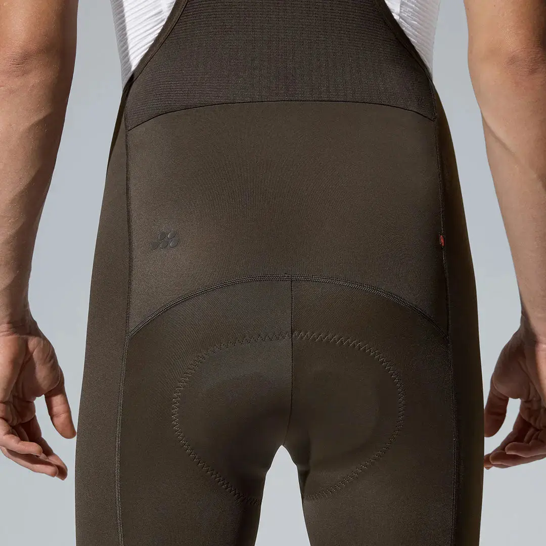Men's All- Purpose Bib Shorts T100 - Oak Barrel Brown - Image 7