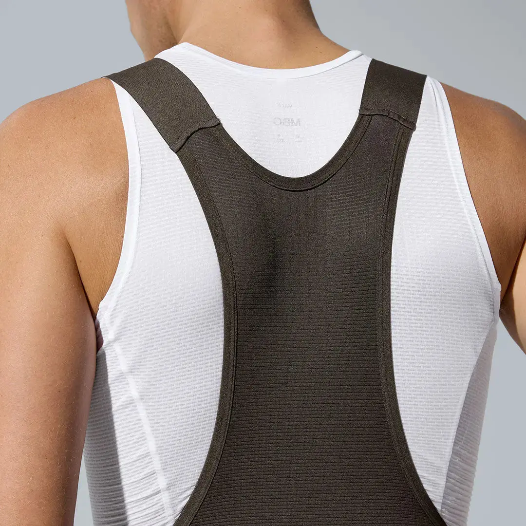 Men's All- Purpose Bib Shorts T100 - Oak Barrel Brown - Image 8