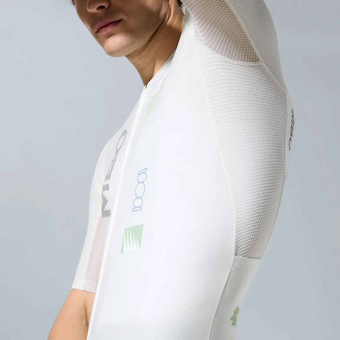 Men's Frontier Pro Cycling Jersey C306 - Snow White - Image 3