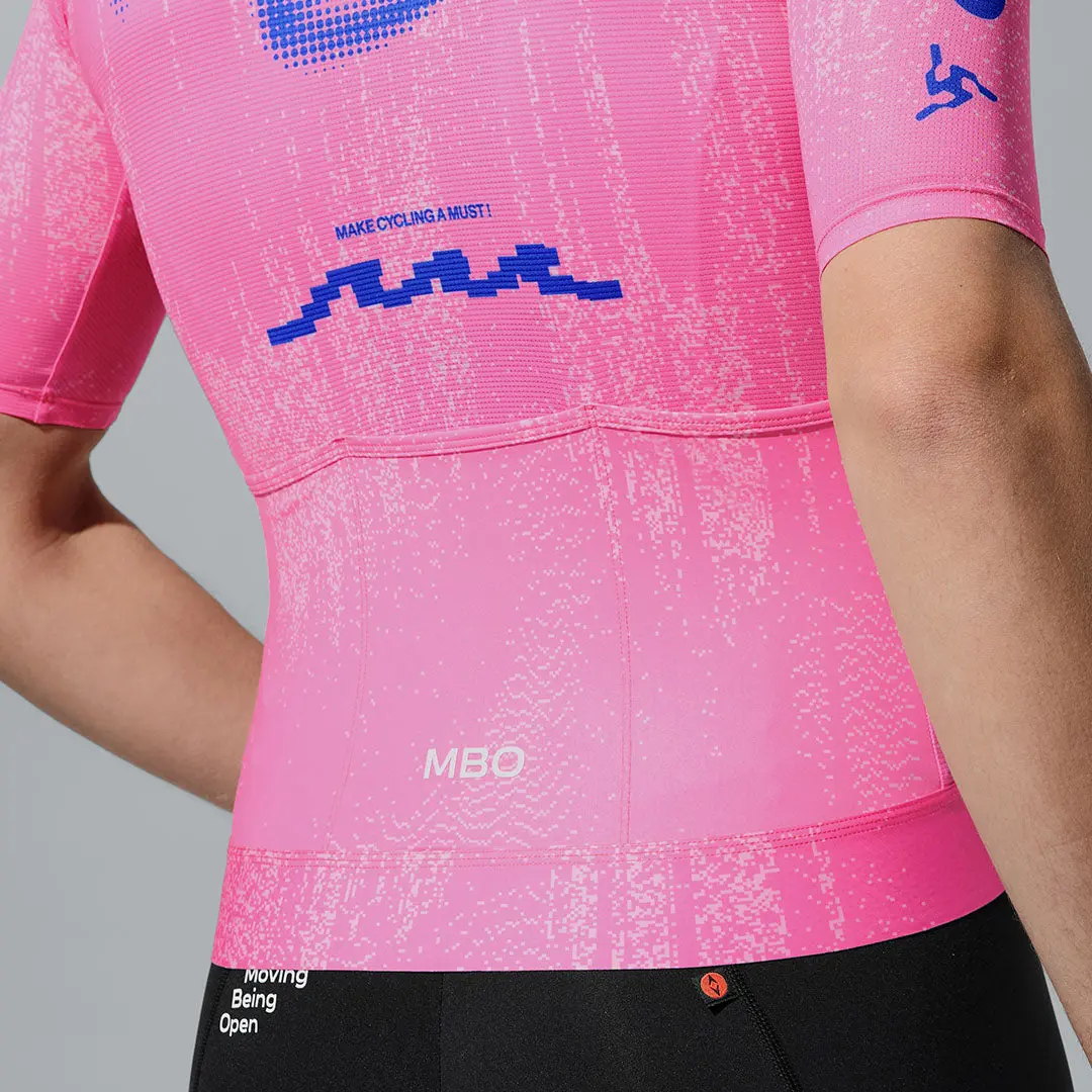 Men's Frontier Pro Cycling Jersey SC301 Neon Axis - Quick sand Pink - Image 8