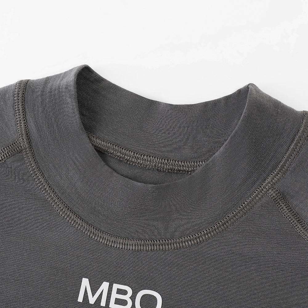 Men's Merino Wool Long Sleeve Base Layer B340-High Collar - Image 12