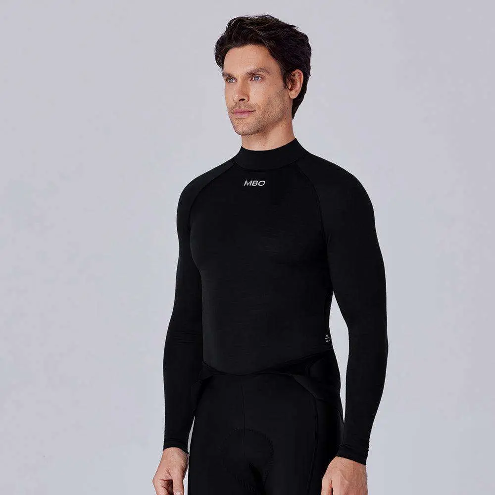 Men's Merino Wool Long Sleeve Base Layer B340-High Collar - Image 6