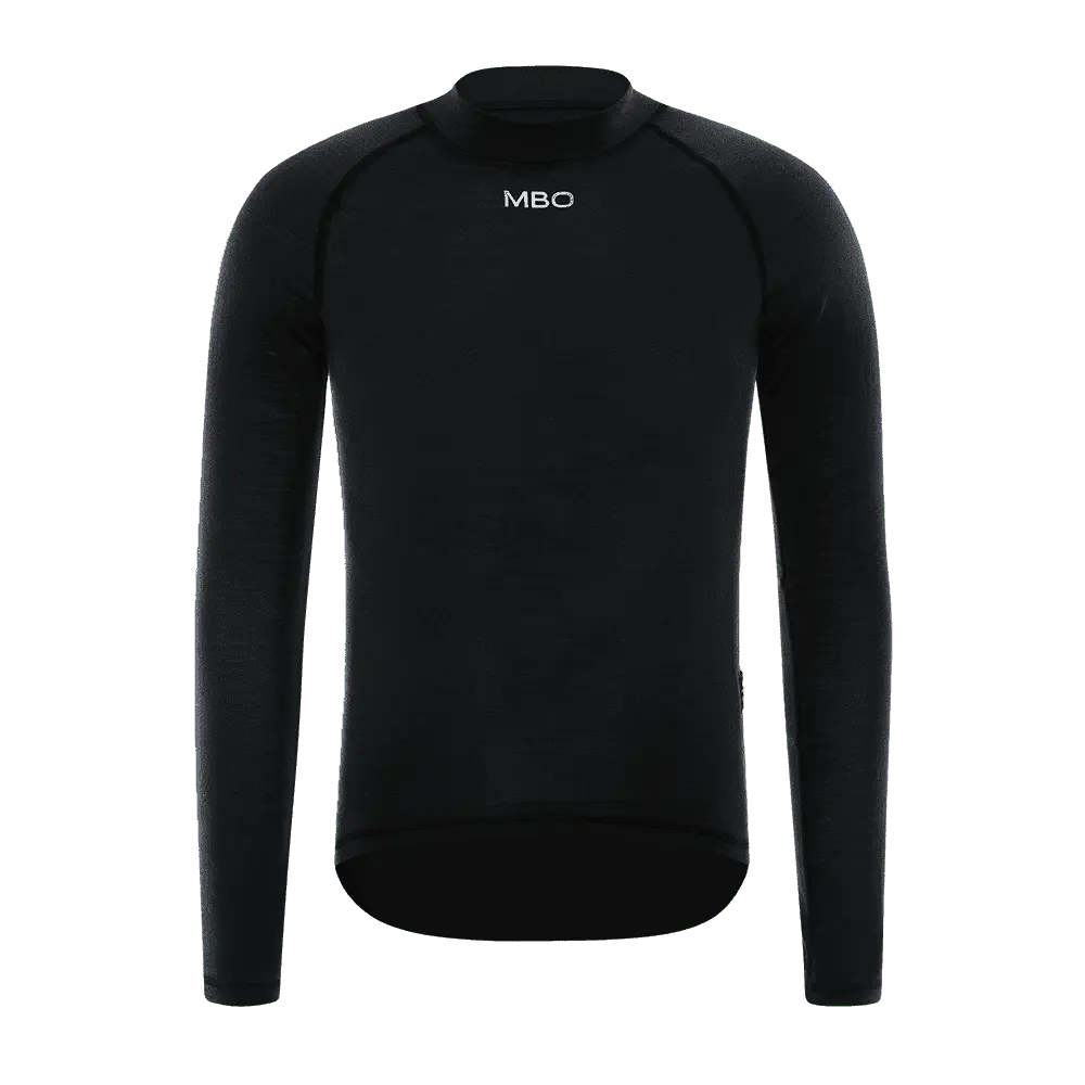 Men's Merino Wool Long Sleeve Base Layer B340-High Collar - Image 9