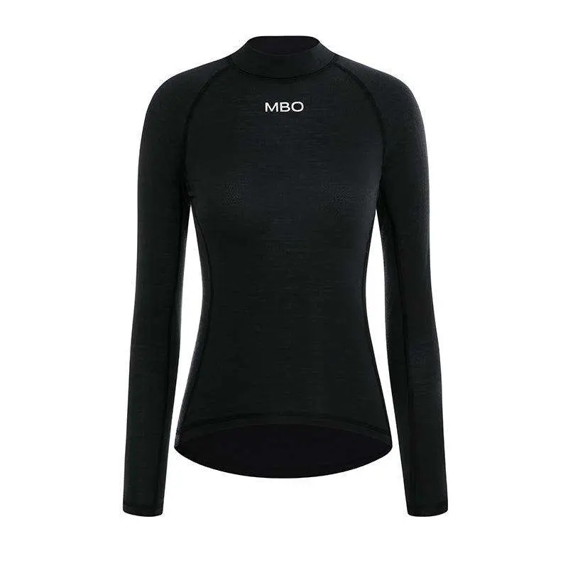 Women's Merino Wool Long Sleeve small turtleneck Base Layer B350