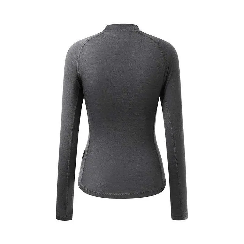 Women's Merino Wool Long Sleeve small turtleneck Base Layer B350 - Image 7