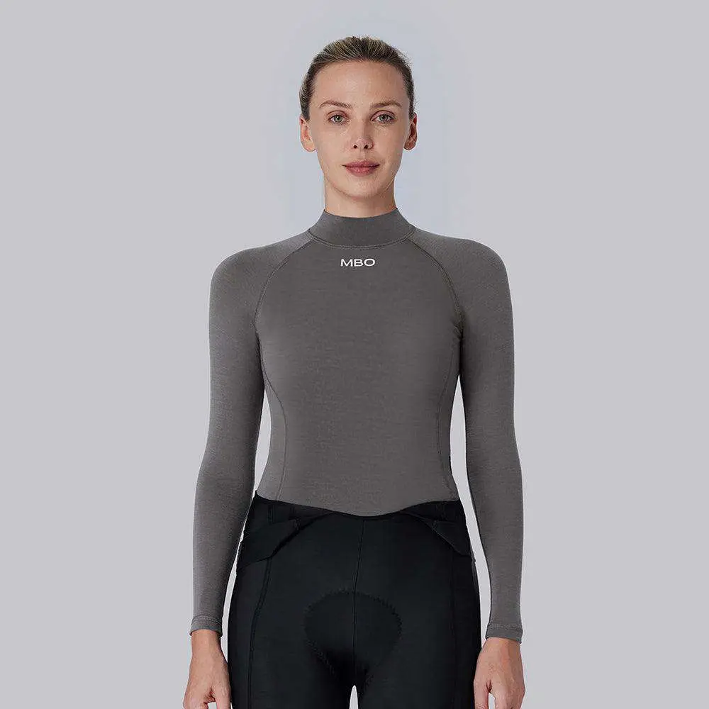 Women's Merino Wool Long Sleeve small turtleneck Base Layer B350 - Image 8